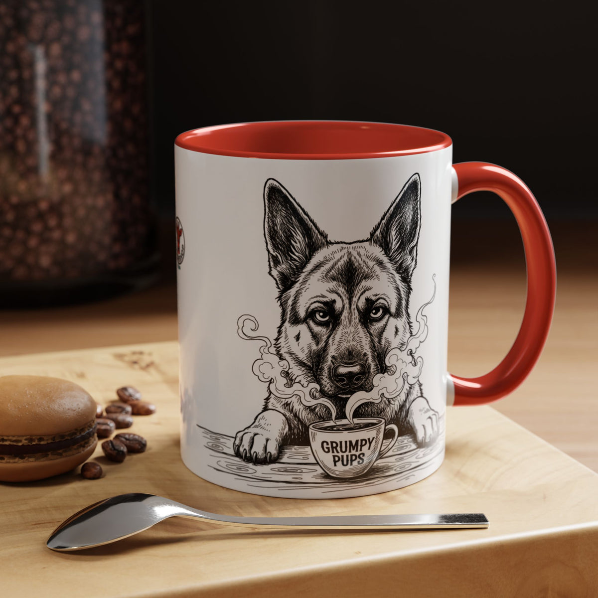 German Shepherd Mug —    Grumpy German Shepherd Coffee Club — Art Print / Mug /
