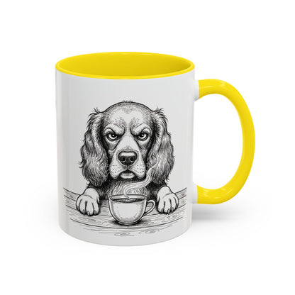 Grumpy Springer Spaniel Coffee Club — Art Print / Mug /