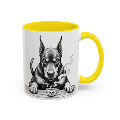 Grumpy Doberman Coffee Club — Art Print / Mug