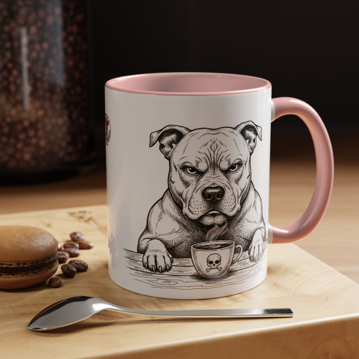 Grumpy Staffordshire Bull Terrier Coffee Club — Art Print / Mug