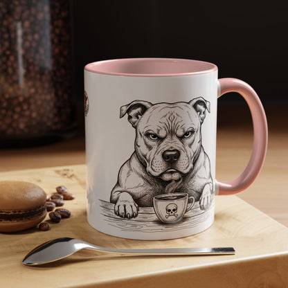 Grumpy Staffordshire Bull Terrier Coffee Club — Art Print / Mug