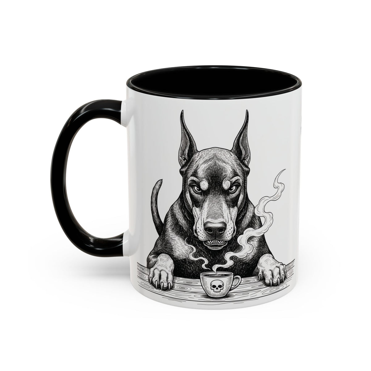 Grumpy Doberman Coffee Club — Art Print / Mug
