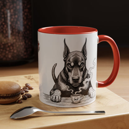 Grumpy Doberman Coffee Club — Art Print / Mug