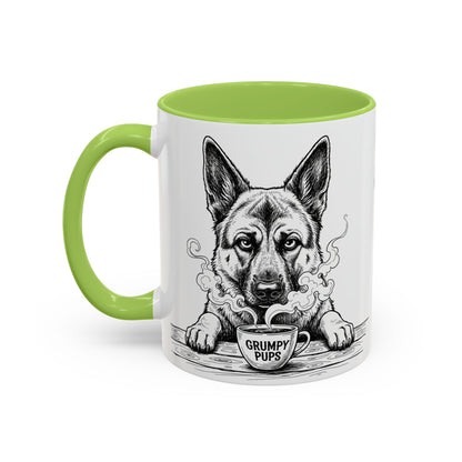 German Shepherd Mug —    Grumpy German Shepherd Coffee Club — Art Print / Mug /