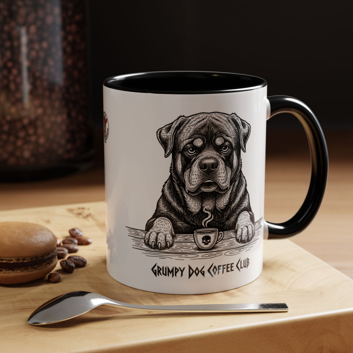  Grumpy Rottweiler Coffee Club — Art Print / Mug