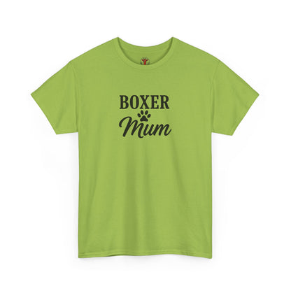 Boxer Mum Unisex Heavy Cotton Tee | Dog Lover Gift, Pet Owner Apparel, Funny Dog Mom Shirt, Birthday Gift for Boxer Owners