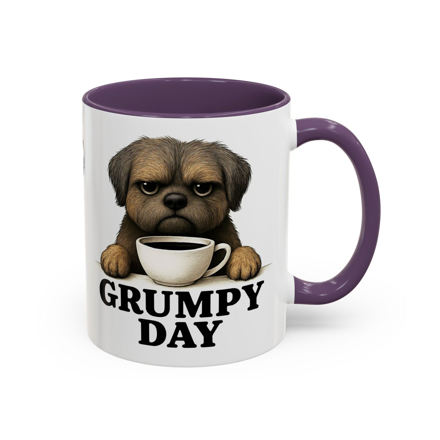 Grumpy Day Coffee Mug, shorkie, Funny Dog Mug, Pet Lover Gift, Morning Motivation, Coffee Lover Gift, Black Accent Mug