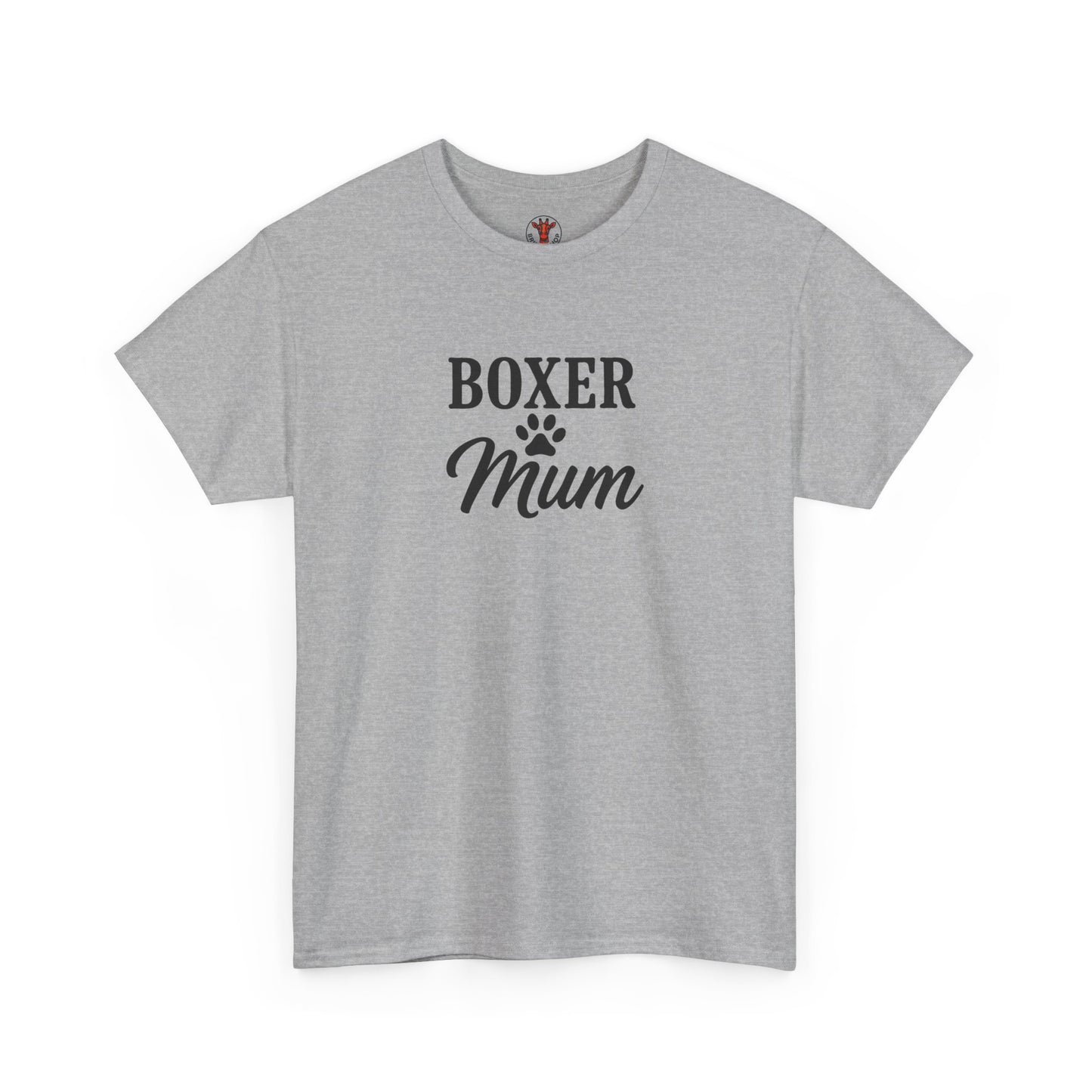 Boxer Mum Unisex Heavy Cotton Tee | Dog Lover Gift, Pet Owner Apparel, Funny Dog Mom Shirt, Birthday Gift for Boxer Owners