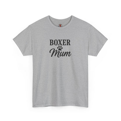 Boxer Mum Unisex Heavy Cotton Tee | Dog Lover Gift, Pet Owner Apparel, Funny Dog Mom Shirt, Birthday Gift for Boxer Owners