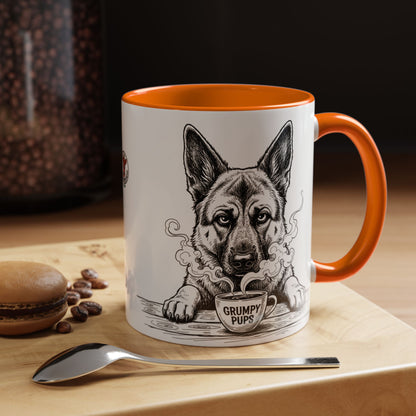 German Shepherd Mug —    Grumpy German Shepherd Coffee Club — Art Print / Mug /