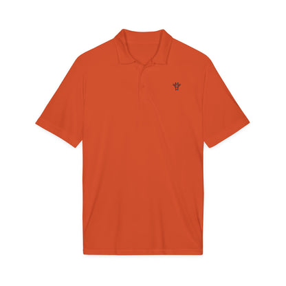 Embroidered Giraffe Polo Shirt — Lightweight White Performance Golf Polo