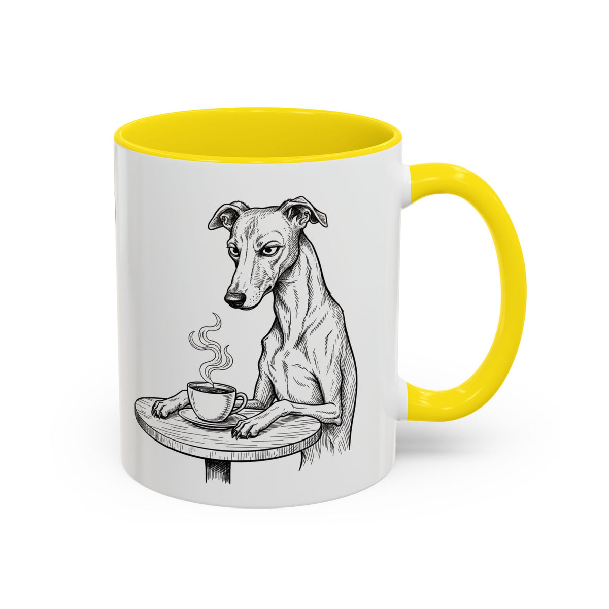Grumpy Whippet Coffee Club — Art Print / Mug