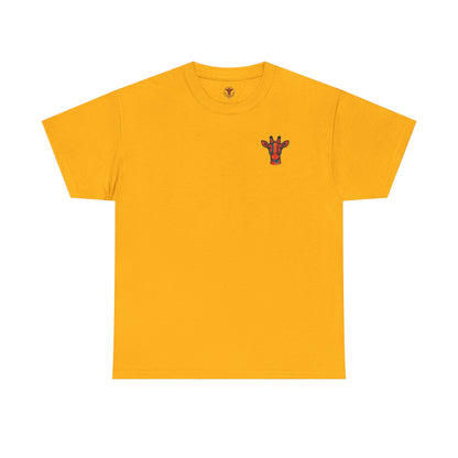 Britor classic logo Giraffe  Patch Tee — Small Chest Embroidered Giraffe Graphic T-Shirt
