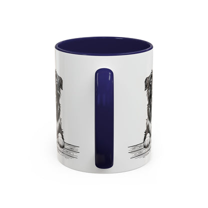 Grumpy Border Collie Coffee Club — Art Print / Mug