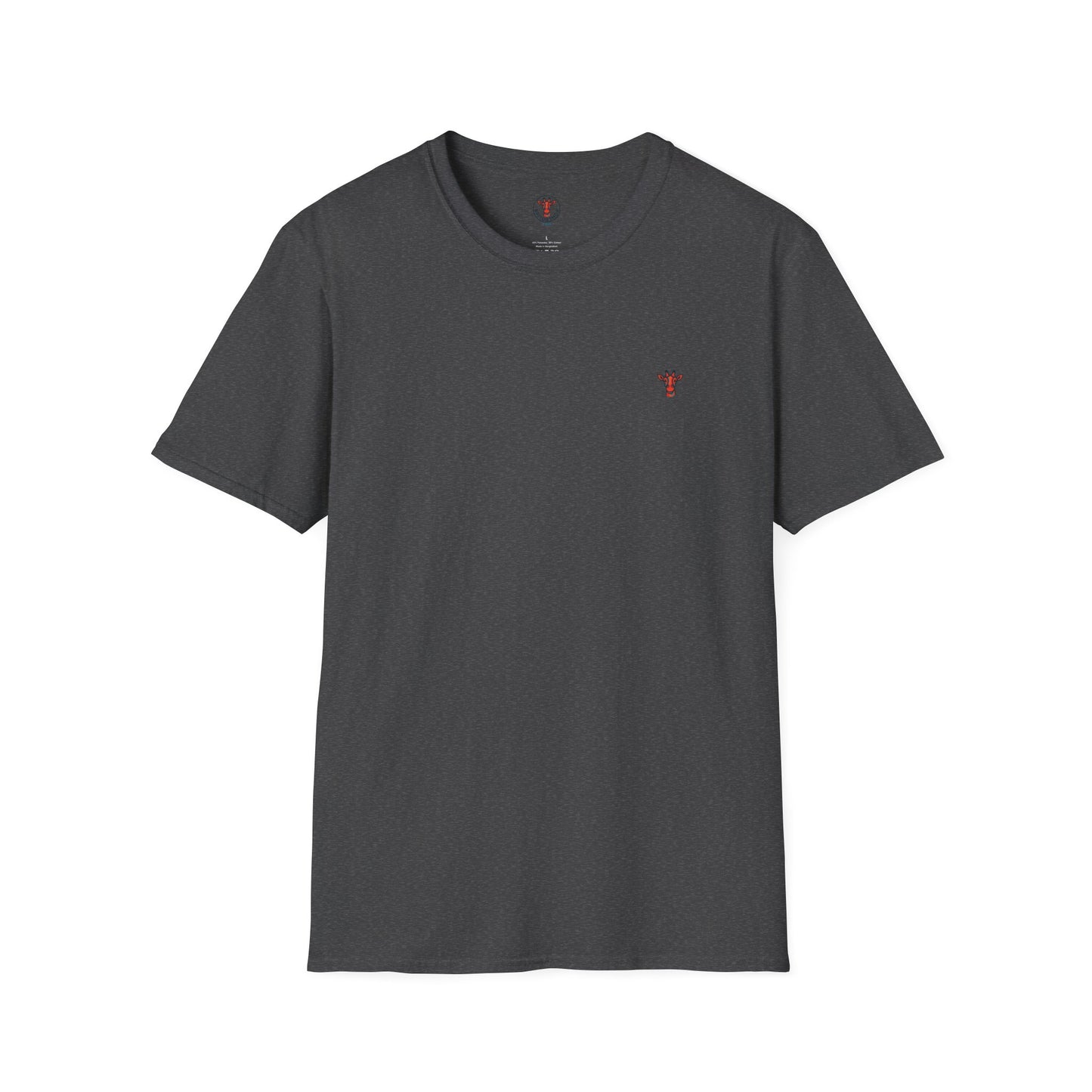 Minimal Crown Chest-Embroidered T-Shirt