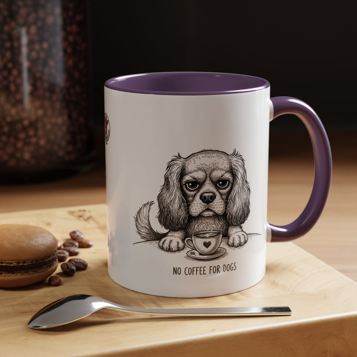 Grumpy Cavalier King Charles Spaniel Coffee Club — Art Print / Mug /