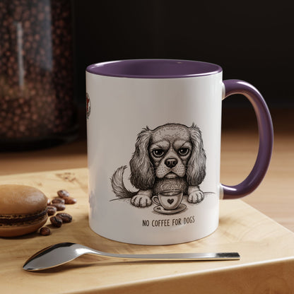 Grumpy Cavalier King Charles Spaniel Coffee Club — Art Print / Mug /