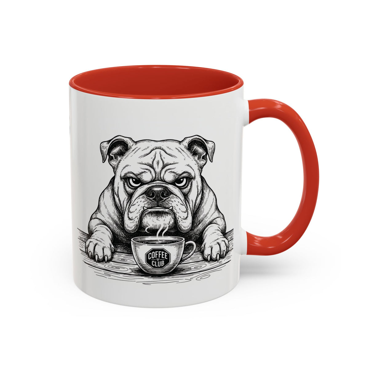 Grumpy Bulldog Coffee Club — Art Print / Mug /