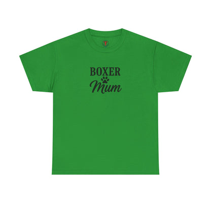 Boxer Mum Unisex Heavy Cotton Tee | Dog Lover Gift, Pet Owner Apparel, Funny Dog Mom Shirt, Birthday Gift for Boxer Owners