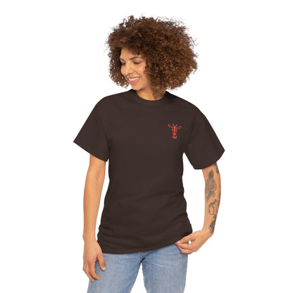 Britor classic logo Giraffe  Patch Tee — Small Chest Embroidered Giraffe Graphic T-Shirt
