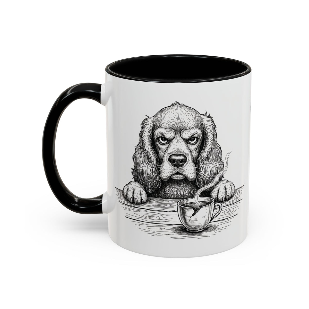 Grumpy Cocker Spaniel Coffee Club — Art Print / Mug