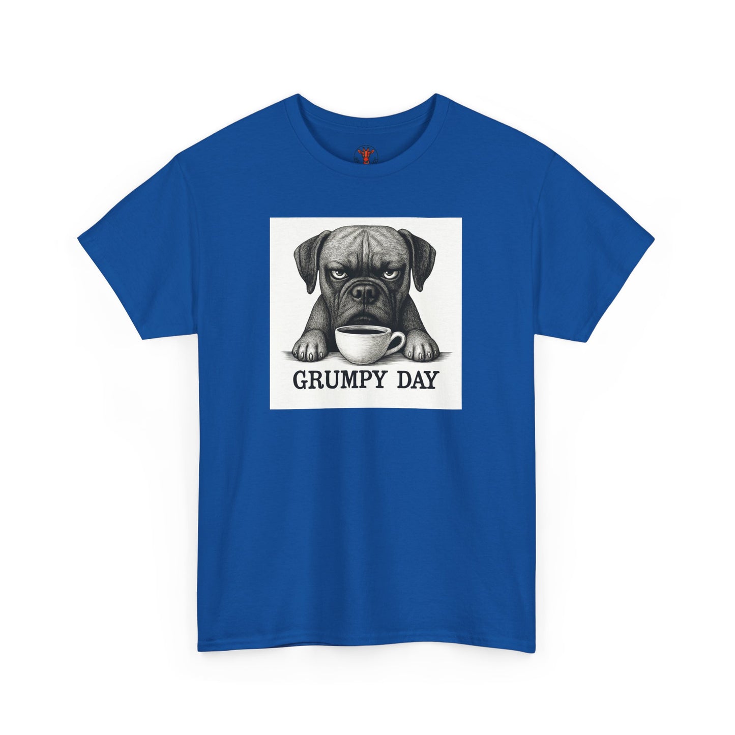 Grumpy Day Unisex Heavy Cotton Tee, Funny Dog Shirt, Pet Lovers Gift, Casual Wear, Birthday Gift, Grumpy Mood Tee