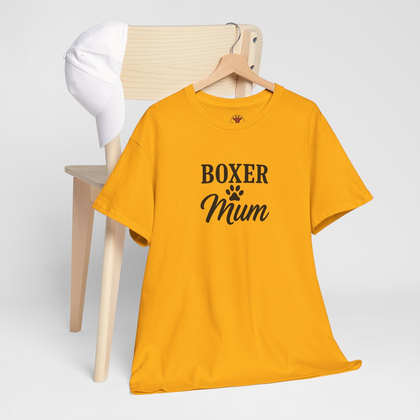 Boxer Mum Unisex Heavy Cotton Tee | Dog Lover Gift, Pet Owner Apparel, Funny Dog Mom Shirt, Birthday Gift for Boxer Owners