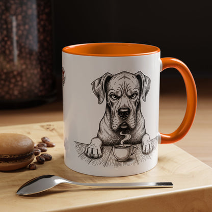 Grumpy Great Dane Coffee Club — Art Print / Mug