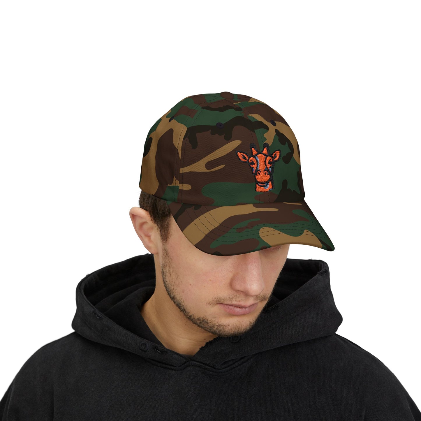 Dad Cap - Giraffe Head and Britor Shop Logo Embroidered Design