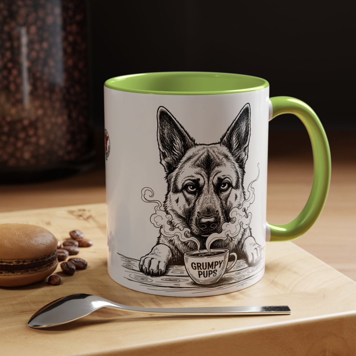 German Shepherd Mug —    Grumpy German Shepherd Coffee Club — Art Print / Mug /