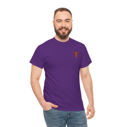 Britor classic logo Giraffe  Patch Tee — Small Chest Embroidered Giraffe Graphic T-Shirt