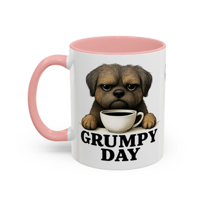 Grumpy Day Coffee Mug, shorkie, Funny Dog Mug, Pet Lover Gift, Morning Motivation, Coffee Lover Gift, Black Accent Mug