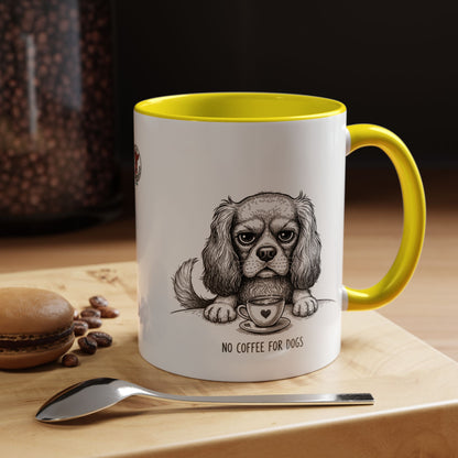 Grumpy Cavalier King Charles Spaniel Coffee Club — Art Print / Mug /
