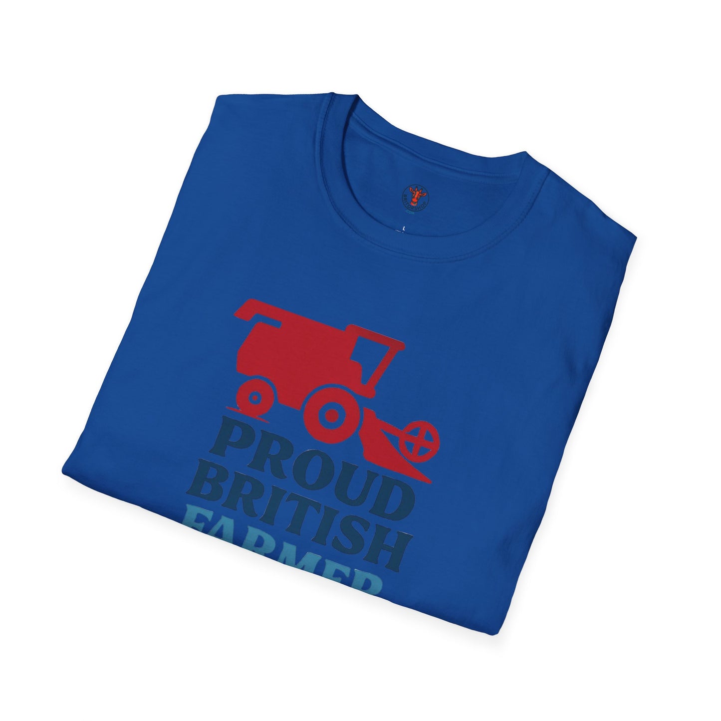 Farmer T-Shirt - Proud British Farmer, Combine Harvester Design