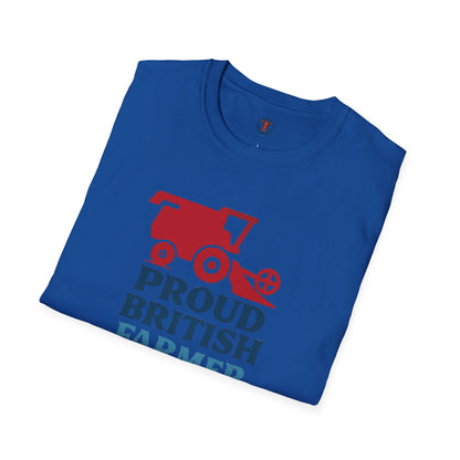 Farmer T-Shirt - Proud British Farmer, Combine Harvester Design