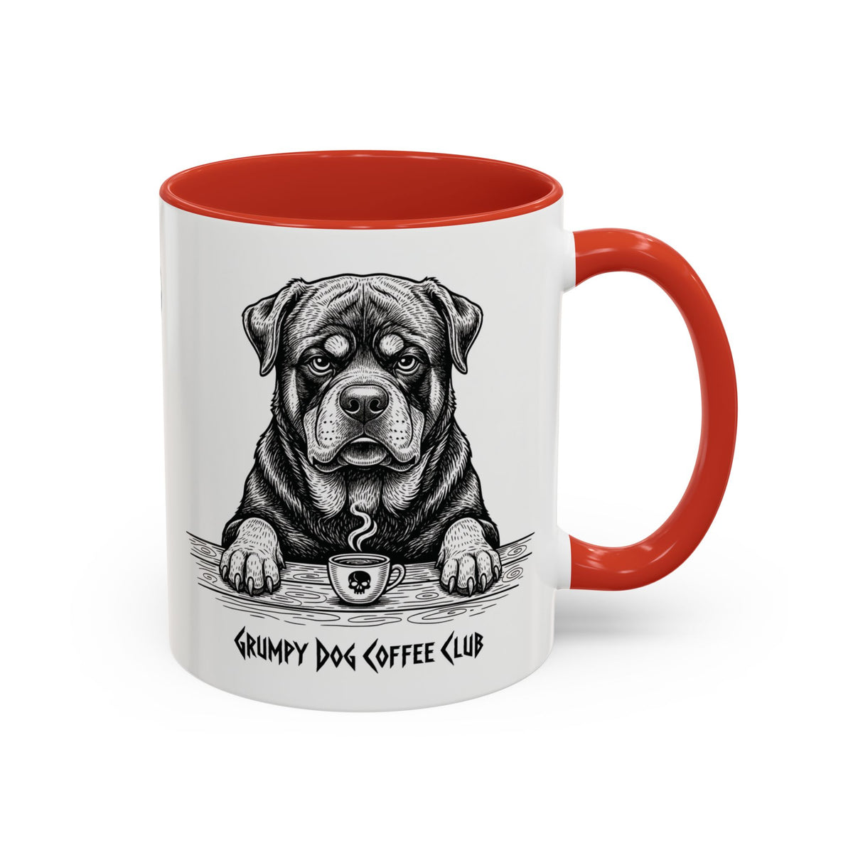  Grumpy Rottweiler Coffee Club — Art Print / Mug