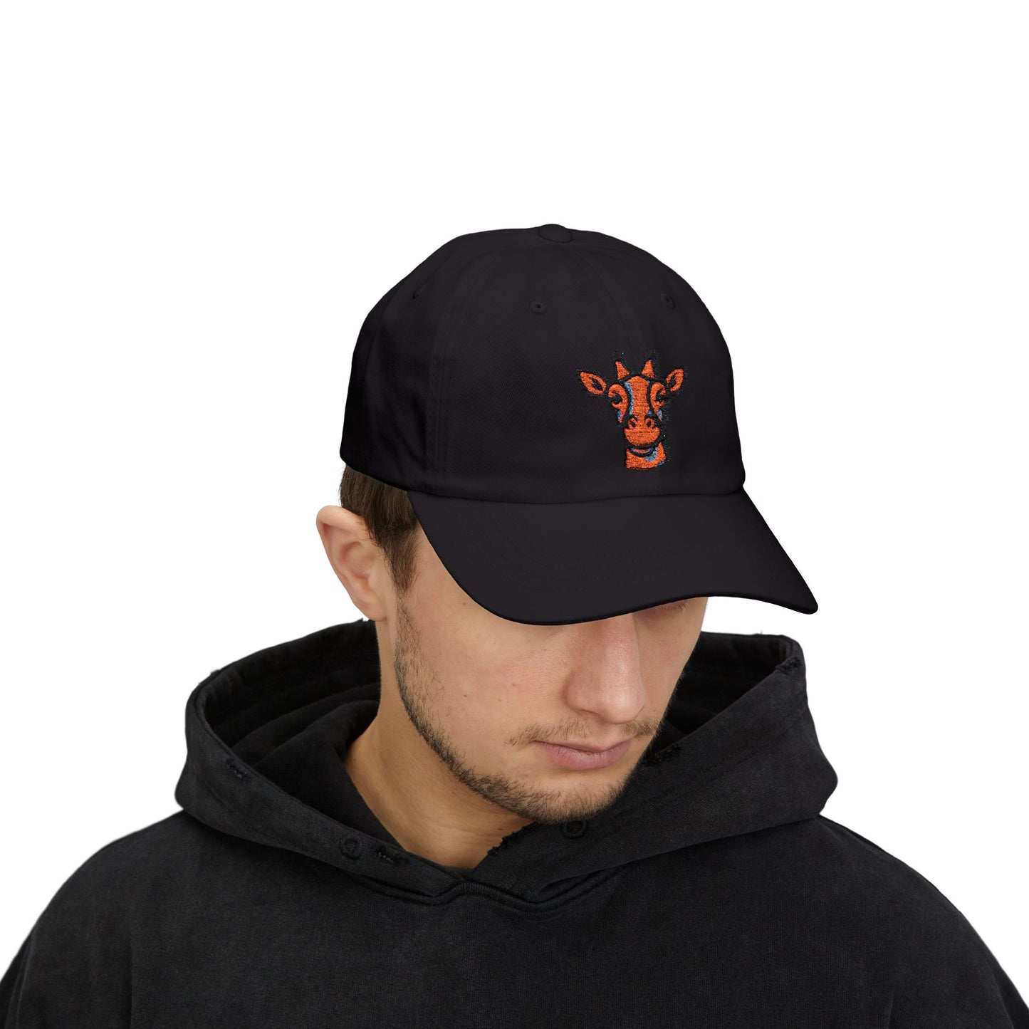 Dad Cap - Giraffe Head and Britor Shop Logo Embroidered Design