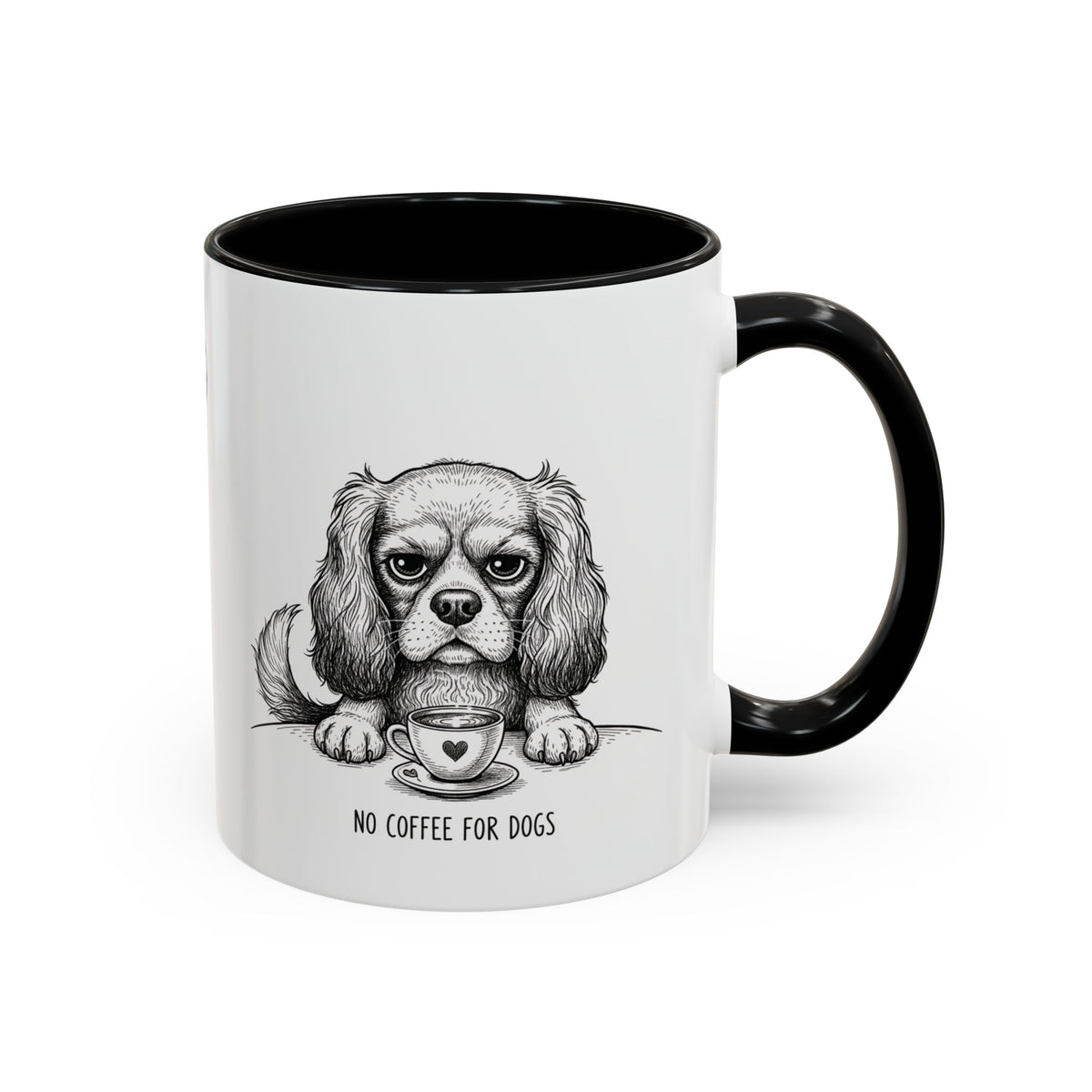 Grumpy Cavalier King Charles Spaniel Coffee Club — Art Print / Mug /
