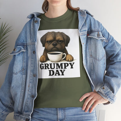 Shorkie Grumpy Dog Unisex Heavy Cotton Tee, Funny Pet Lover Shirt, Gift for Dog Owners, Humor T-Shirt, Cute Casual Wear