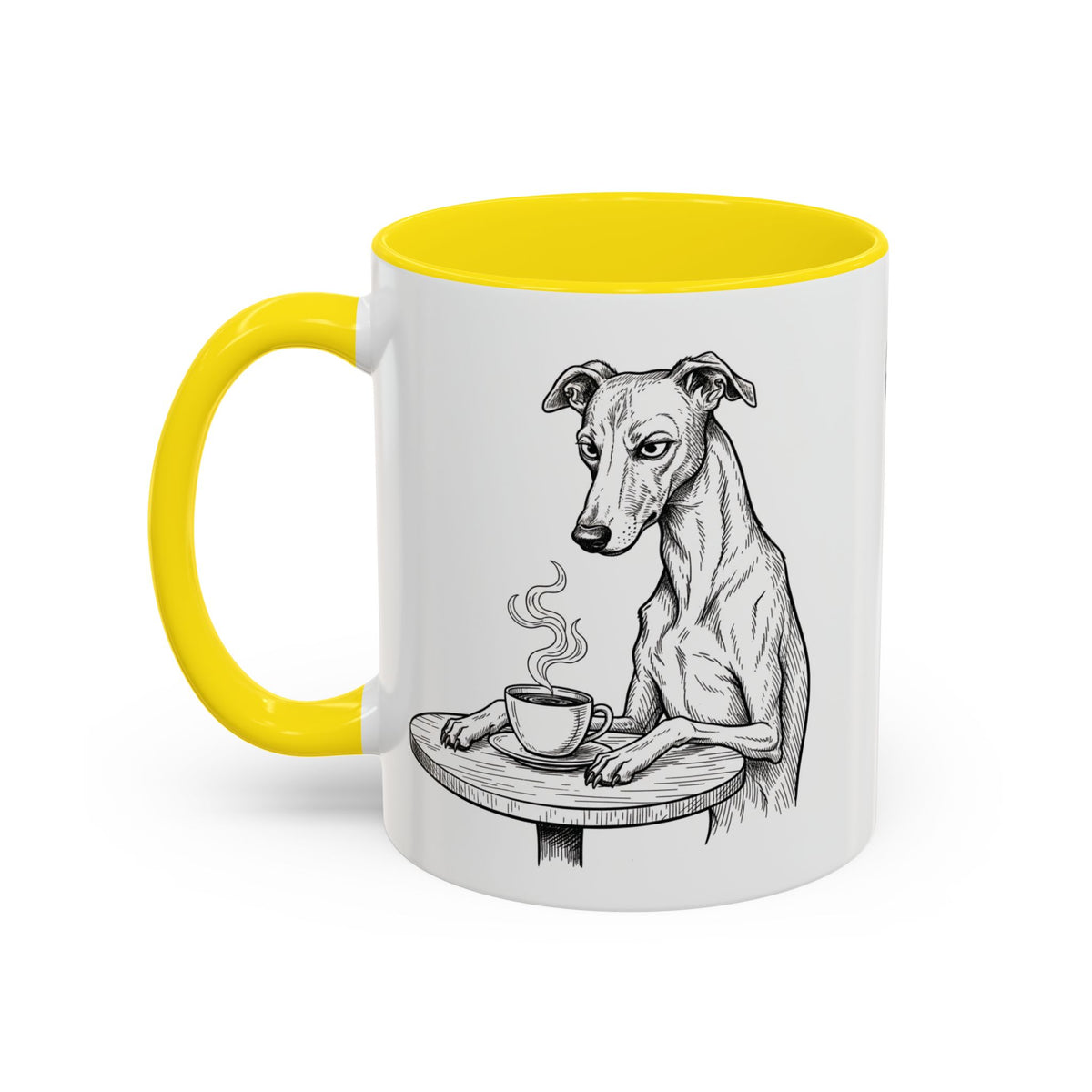 Grumpy Whippet Coffee Club — Art Print / Mug