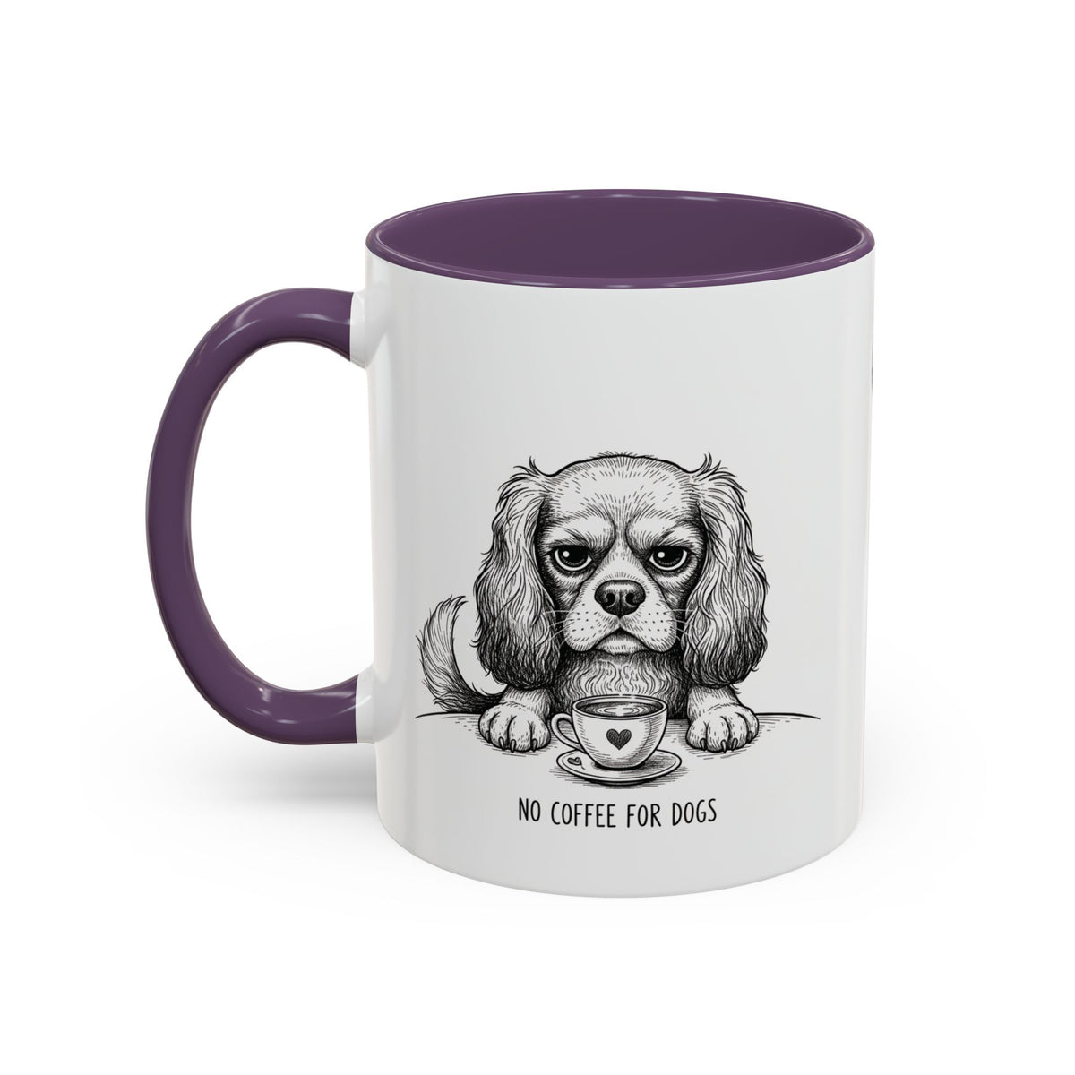 Grumpy Cavalier King Charles Spaniel Coffee Club — Art Print / Mug /