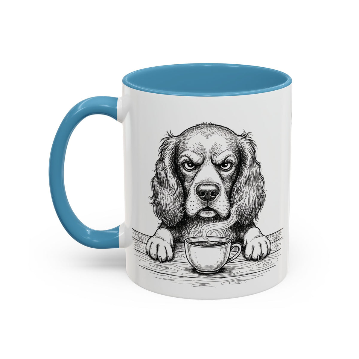 Grumpy Springer Spaniel Coffee Club — Art Print / Mug /