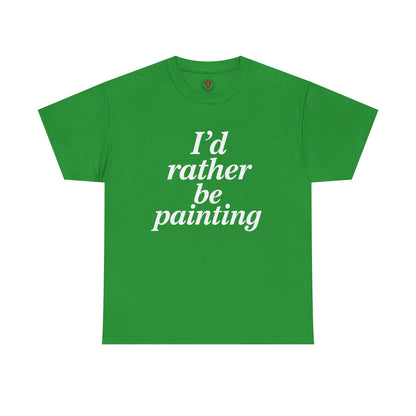 Art Lover's Unisex Heavy Cotton Tee - I'd Rather Be Painting, Gift for Artists, Creative Expression Shirt, Casual Wear, Art Enthusiast [...]