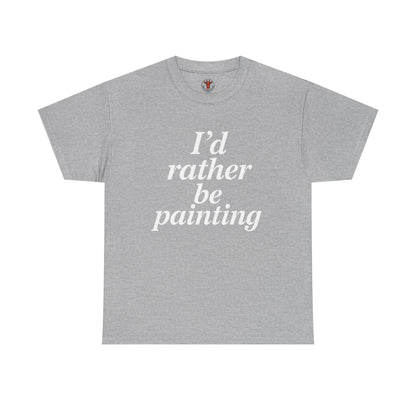 Art Lover's Unisex Heavy Cotton Tee - I'd Rather Be Painting, Gift for Artists, Creative Expression Shirt, Casual Wear, Art Enthusiast [...]