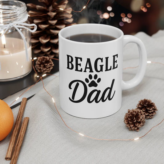 Beagle Dad Mug | Perfect Gift for Dog Lovers, Father's Day Coffee Cup, Pet Owner Mug, Cute Beagle Themed Drinkware, Canine Dad Present