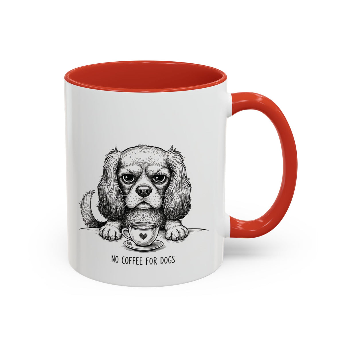 Grumpy Cavalier King Charles Spaniel Coffee Club — Art Print / Mug /