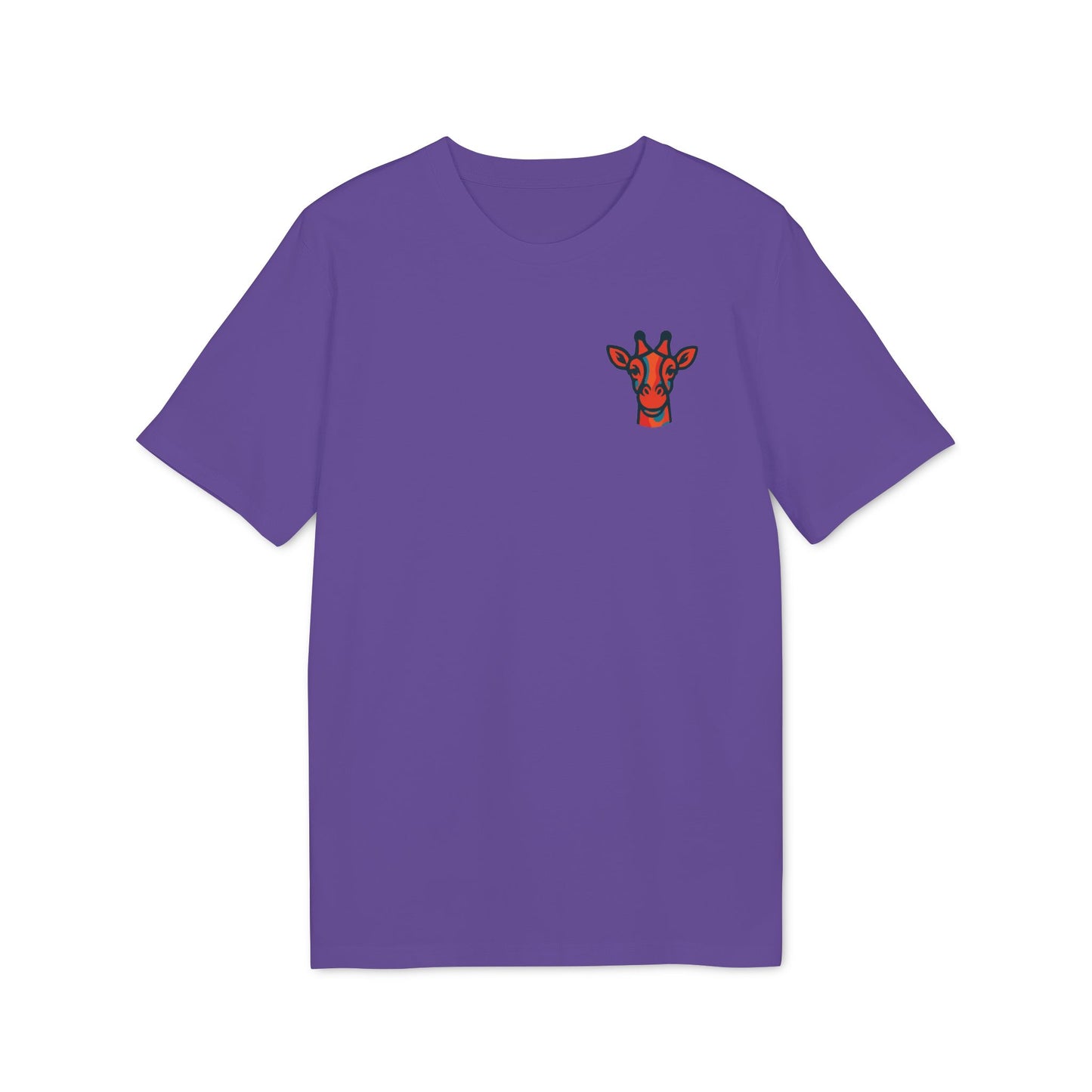Britor classic Giraffe logo Mini Patch T-Shirt — Cute Chest Graphic Tee for Animal Lovers