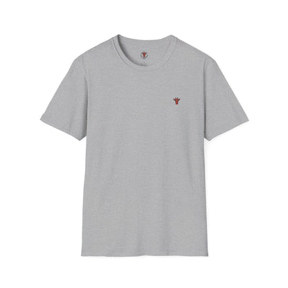 Minimal Crown Chest-Embroidered T-Shirt