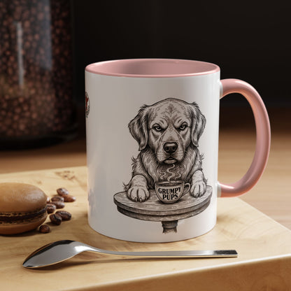 Grumpy Golden Retriever Coffee Club — Art Print / Mug