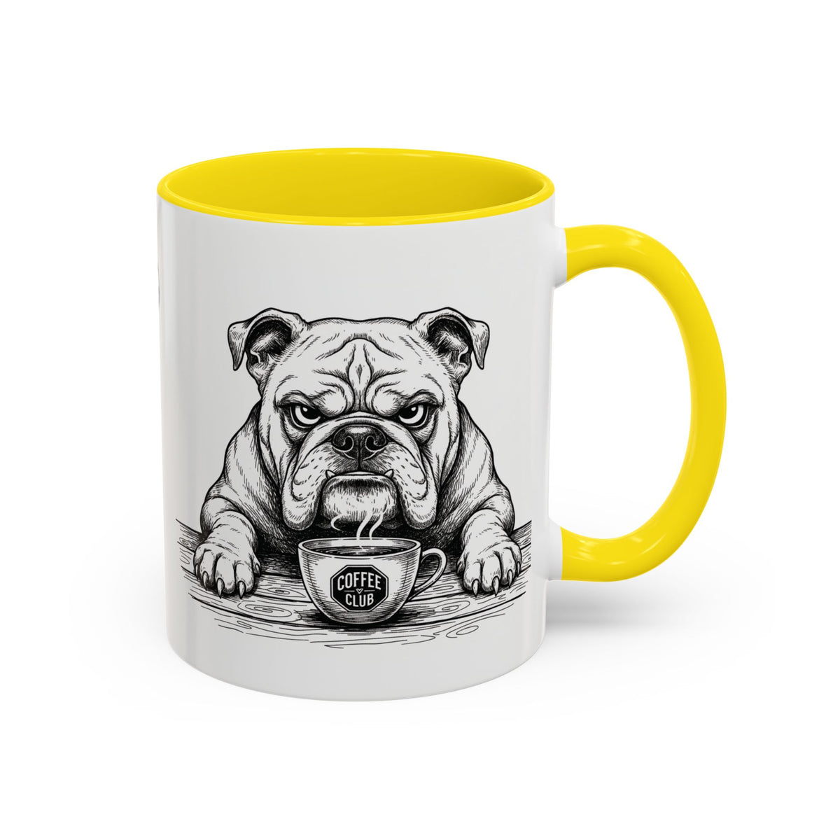 Grumpy Bulldog Coffee Club — Art Print / Mug /